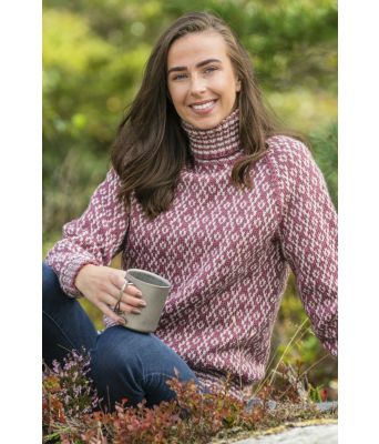 Rosefarget Skoglid genser til dame - GG 287-23