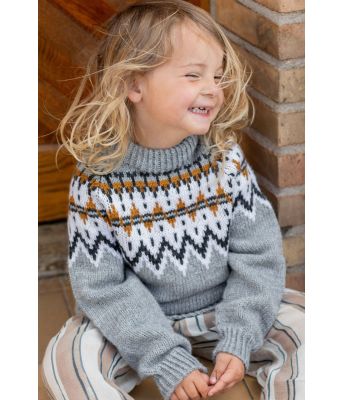 Grå Lofoten genser til barn - GG 291-01