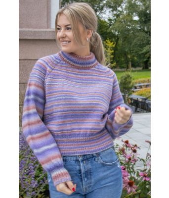 Lillastripete Verena genser - GG 301-03
