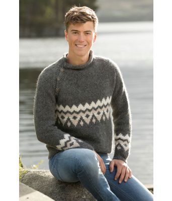 Gi genser med knapper i raglanfelling - Viking 2107-10