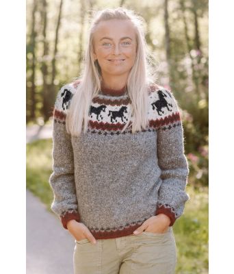 Grå hestegenser - Strikkia 2020-04D