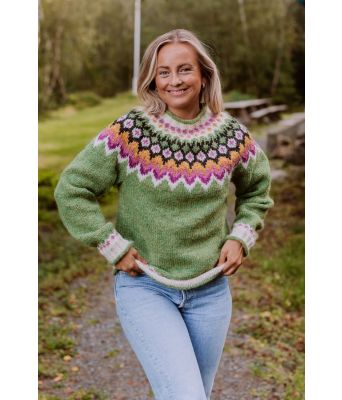 Grønn og fargerik riddarigenser - LL0031