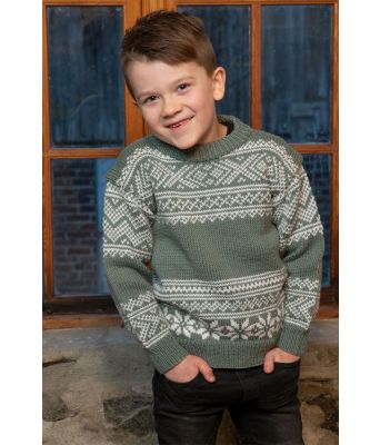 Grønn setesdal genser - Viking 2105-05B