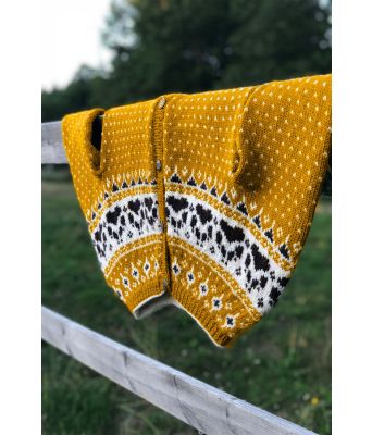 Gullgul Fjordfolk kofte - 835