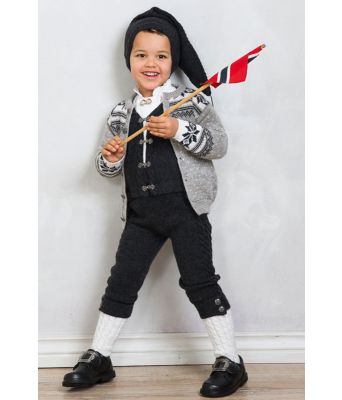 Haakon festdrakt med jakke, nikkers, vest, strømper og lue - Viking 1603-05