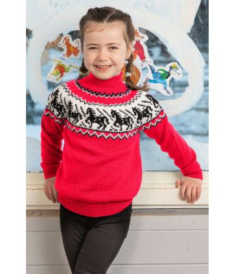 Hestegenser til barn i rød - Viking 2110-9D