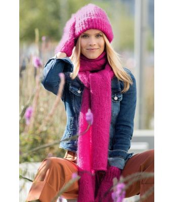 Asha lue, votter og langskjerf i pink - HOY 19-16C