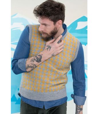 Poppes rutete slipover vest - HOY 20-11