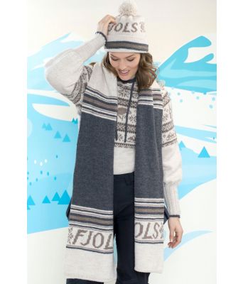 Fjols til fjells afterski sett med lue, pannebånd, votter og skjerf - HOY-24