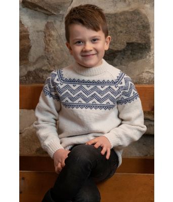 Hvit Setesdal genser Tayo - Viking 2105-07