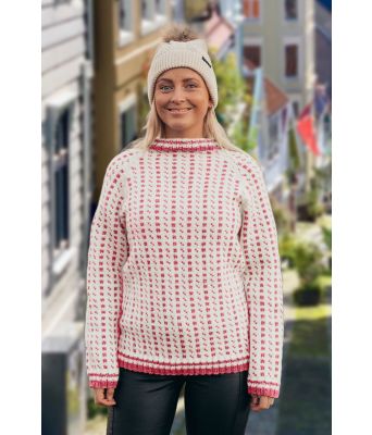 Islender med- rosa-mønster - Strikkia 2020-030C