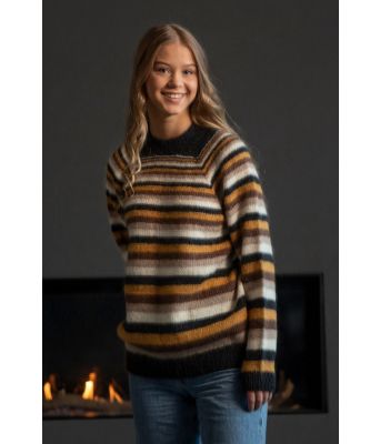 Khloe stripete strikkegenser - Viking 2202-04