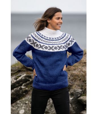 Knallblå Miranda genser - Viking 2134-06E