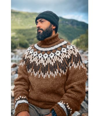 Kobberbrun Hopi Polar genser - Linka Neumann design HPGHG0001