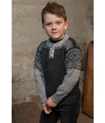 Koksgraa Setesdalgenser med-knapper Dario - Viking 2105-08A