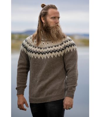 Kraft grå strikkegenser - Viking 2127-6A