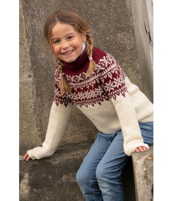 Krus strikkegenser til barn - Viking 2116-05A