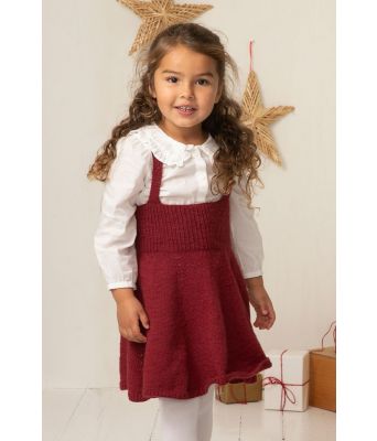 Lea strikket skjørt til jul for jente - Viking 2136-17