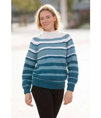 Liane stripete strikkegenser Team Ingebrigtsen - Viking 2135-03