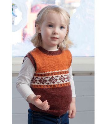 Live strikket vest til jente - Viking 2110-13