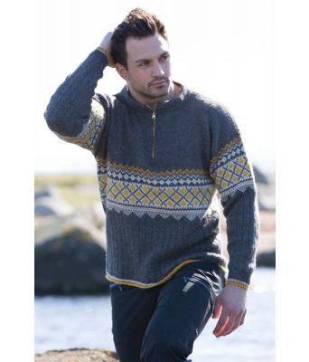 Lode strikkegenser til mann - Viking 1708-5B