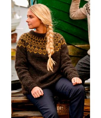 Tindafell mørk strikkegenser fra Island - Lopi 37-7