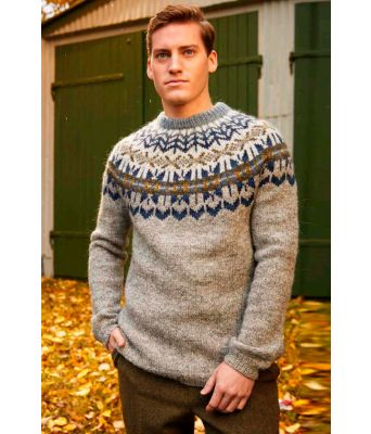 Heljarga grå strikkegenser - Lopi 37-9