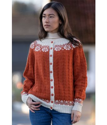 Lydia jakke - Viking 2019-II Brent oransje / naturhvit