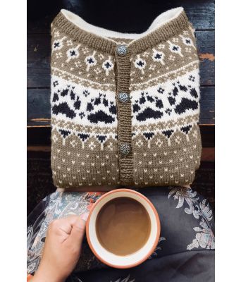 Lysebrun fjordfolk kofte - 823