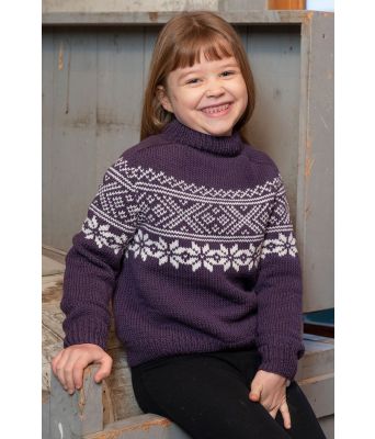 Mørk lilla Setesdalgenser til jente Raya - Viking 2106-06B
