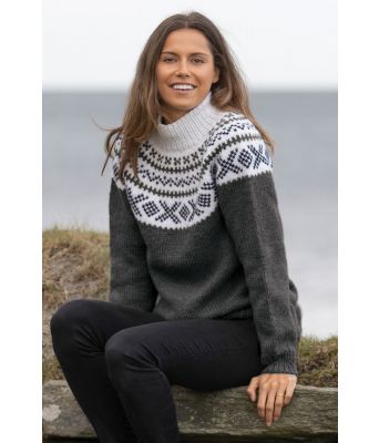 Mørkegrå Miranda genser - Viking 2134-06C