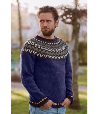 Marineblå riddari genser til mann - DN0015I