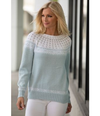 May strikkegenser i lys blå - Viking 1915-04A