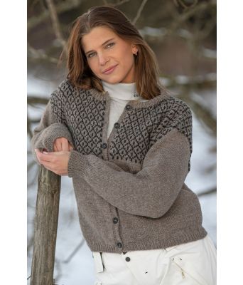 Merian strikket jakke i ull - Viking 2109-05