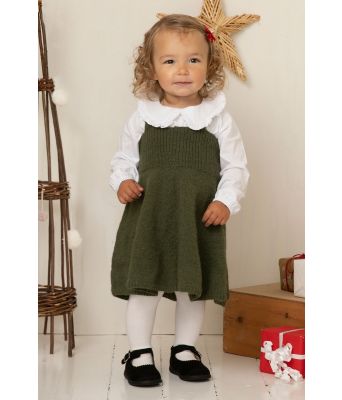 Milea grønt strikkjet skjørt til jul - Viking 2136-07