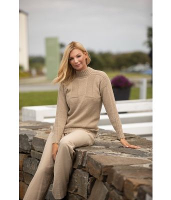 Mine strikkegenser med høy hals til dame Kathrine Sørland - Viking 2129-13