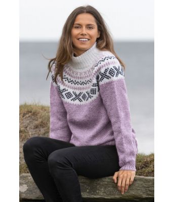 Miranda genser i lys syrin - Viking 2134-06N