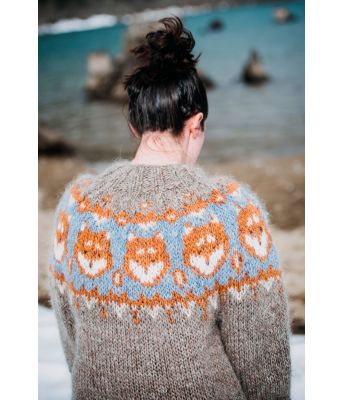 Mjallarshiba islandsk strikkegenser i Alafosslopi