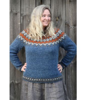 Mørkeblå riddari genser - Istex 91002