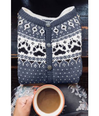 Mørk gråblå Fjordfolkkofte - 861