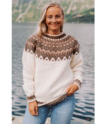 Naturfarget hvit riddarigenser - DN0023