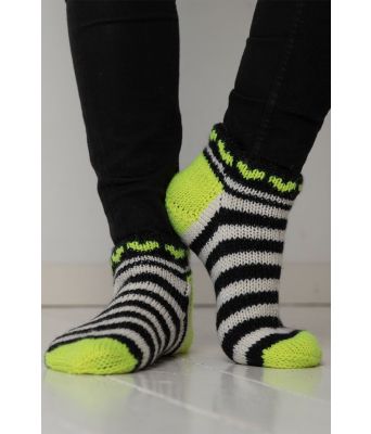 Neonhjertesokken sokker med hjerte - Viking 2104-11B