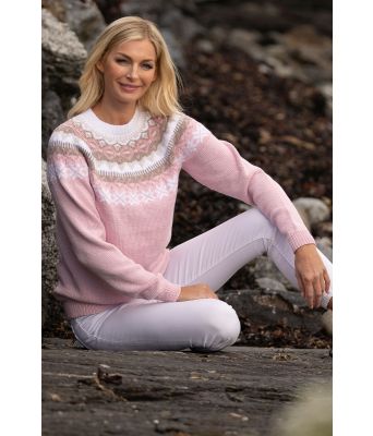 Nova rosa strikkegenser Kathrine Sørland - Viking 2014-02