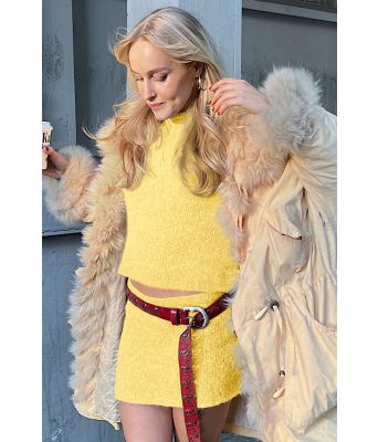 Gult Rubina strikket skjørt - ØK 04-02R