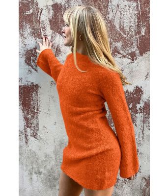 Oransje Rubina strikket kjole fra Øyunn Krogh - ØK 04-03L