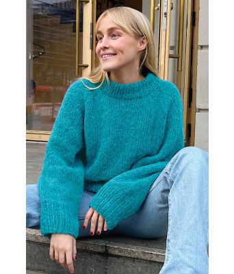 Turkis Krogh Loose strikkegenser - ØK 04-09L