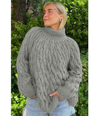 Lysegrå Aud genser - ØK 05-03-732