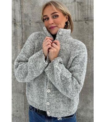 Grå Nøkken chunky cardigan - Øyunn Krogh OK 06-08