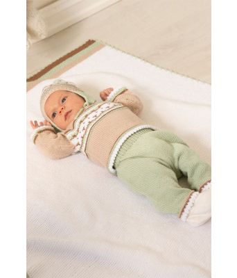 Orso sett med genser bukse og lue til baby - Viking 2126-15