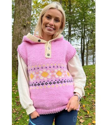 Rosa Pokharavest med gule blomster - Link Neumann design PHVHG0001